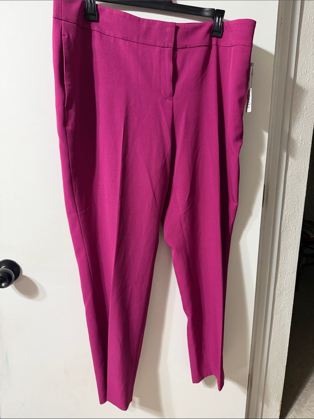 Women's Slim Tapered Pants in Fuchsia